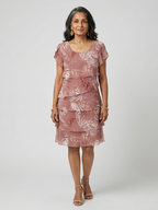 Abigail | Soft Motif Tier Knee Length Dress