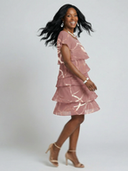 Eleanor | Poised Abstract Knee Length Dress