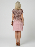 Isabella | Dusted Tier Knee Length Dress
